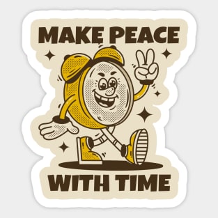 Make peace with time Sticker